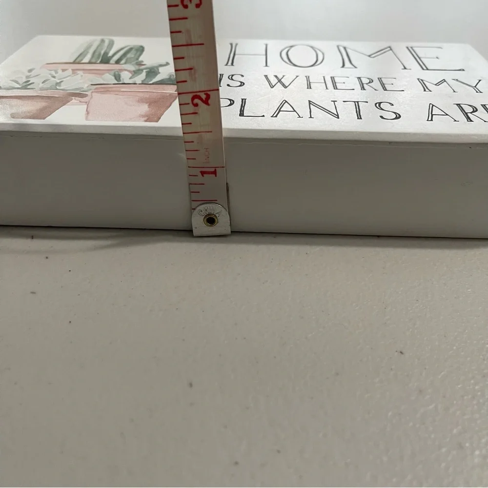 Home Is Where My Plants Are Sign - White Succulent Plant Lover 8